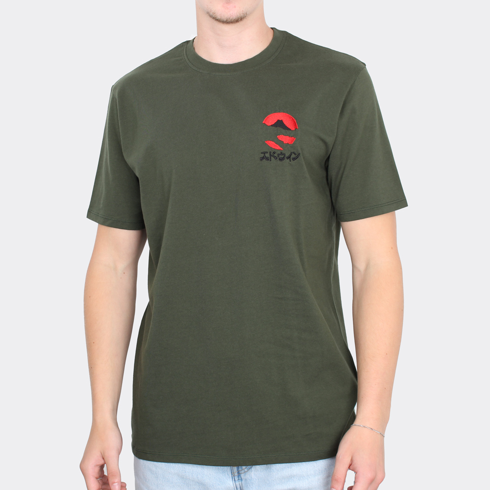 Edwin Kombu Green Kamifuji Chest T-Shirt