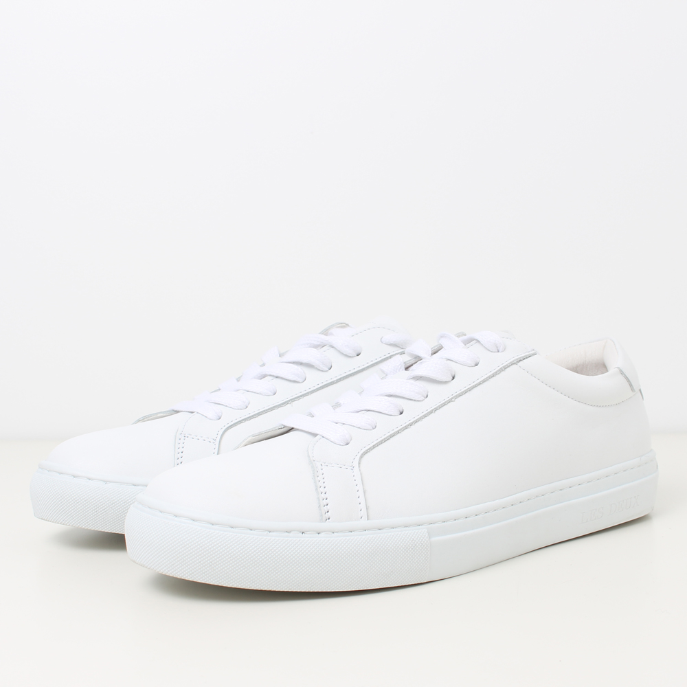 White trainers on a white background