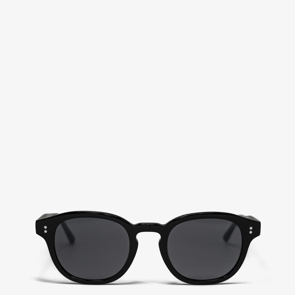 Black sunglasses on a white background