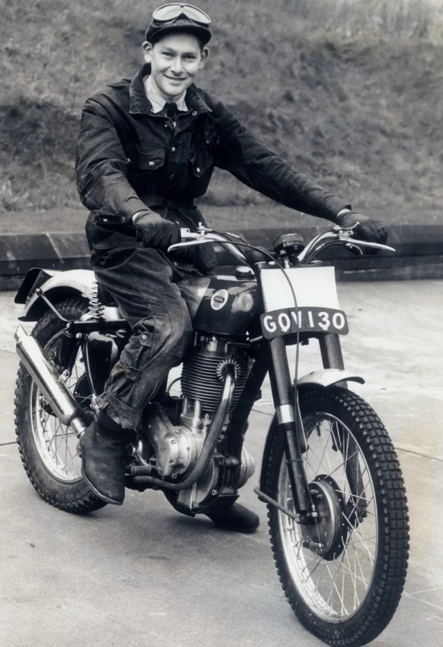 Man wearing a Belstaff Jacket on a motorcycle