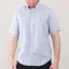 Gant Rich Blue Seersucker Stripe Short Sleeved Shirt