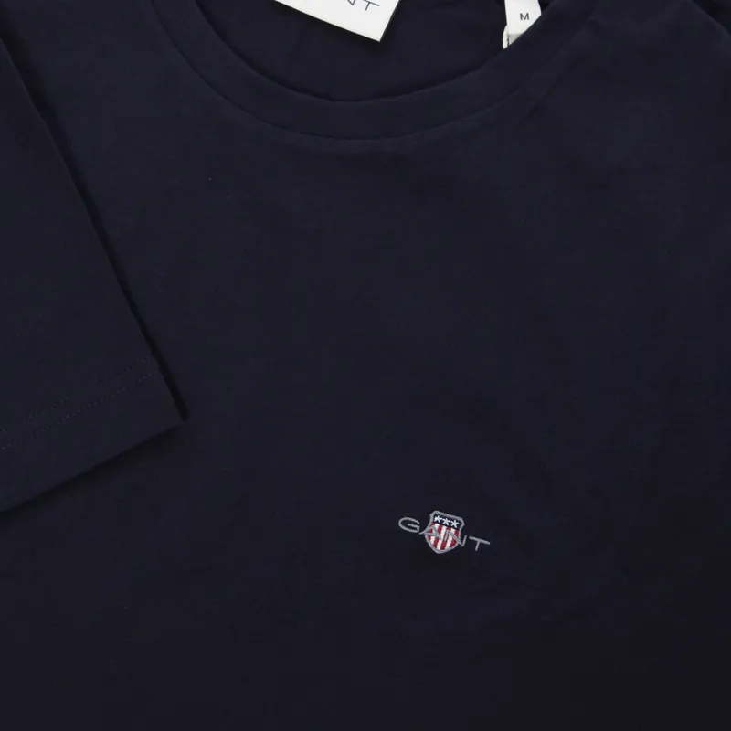Navy t-shirt with sleeve folded