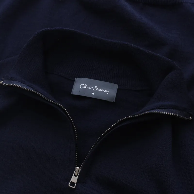 Navy quarter zip knit