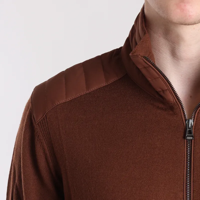 Belstaff Deep Copper Kelby Zip Cardigan at Pritchards