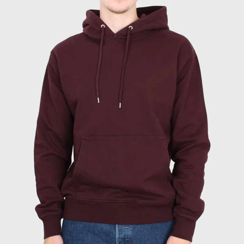 Colorful Standard Oxblood Red Organic Hoodie at Pritchards