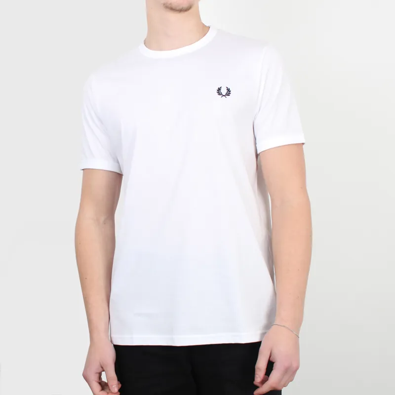 fred perry ringer t shirt white