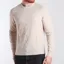 Hackett Antique White Lightweight Cable Crew Neck Jumper
