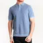 Hackett Ice Blue Knit Stitch Polo Shirt