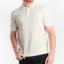 Hackett Light Beige Knit Stitch Polo Shirt