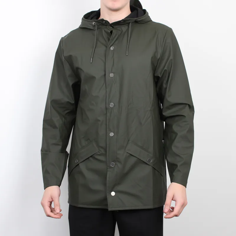 Rains Green Rain Jacket at Pritchards