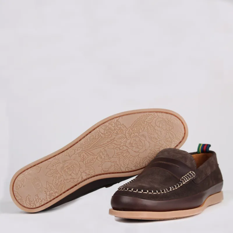 PS Paul Smith Coram Suede Slip On Shoe Brown