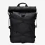 Rains Black Trail Cord Rolltop Backpack