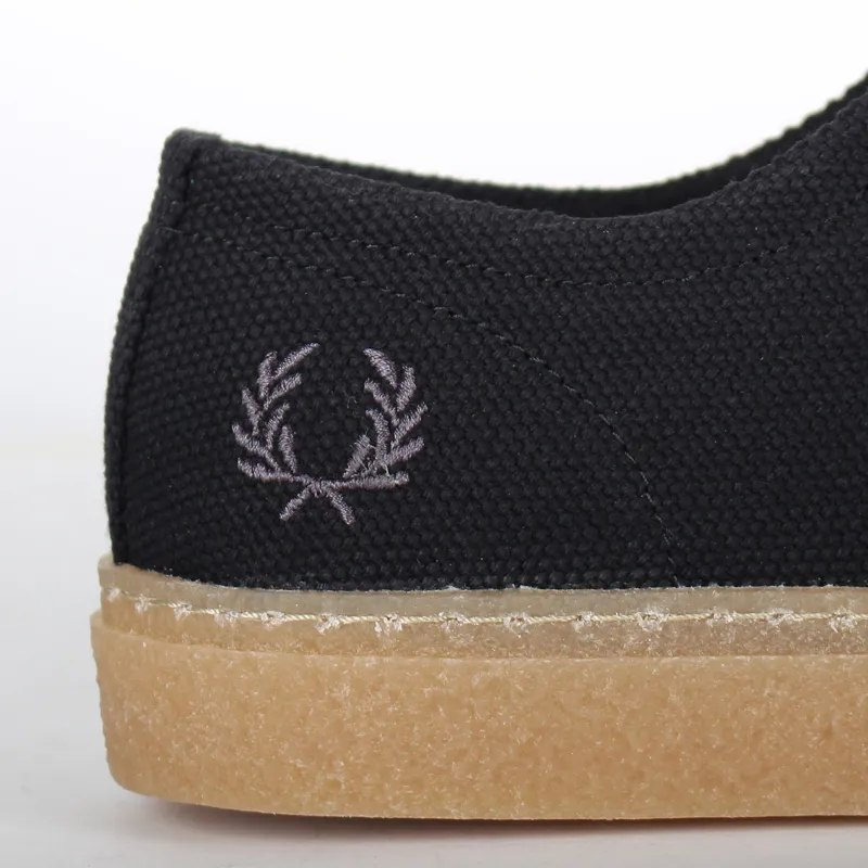 Fred perry sales black canvas shoes