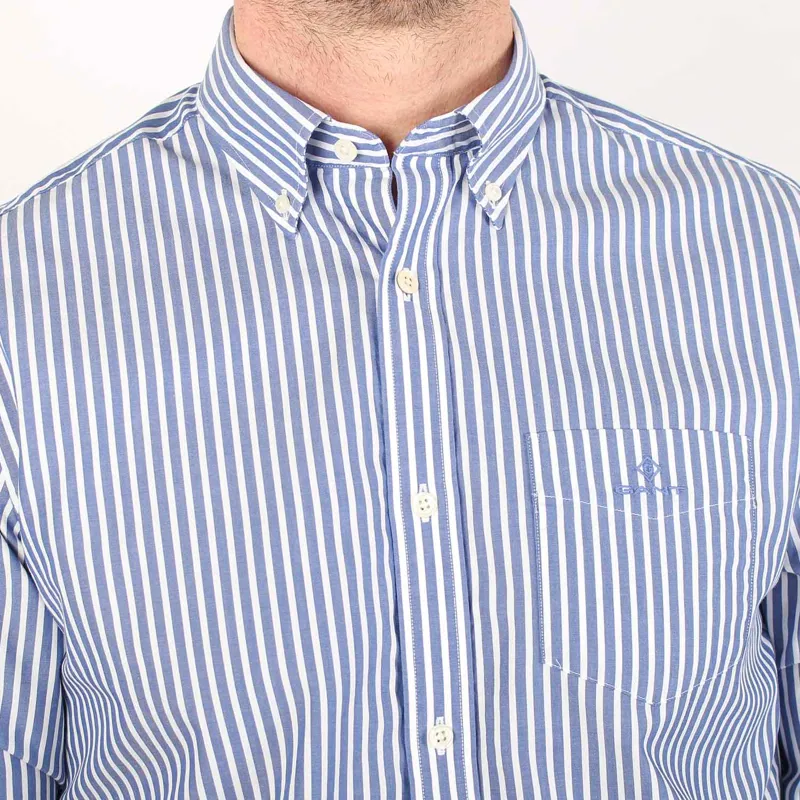 Gant Persian Blue Oxford Banker Striped Shirt