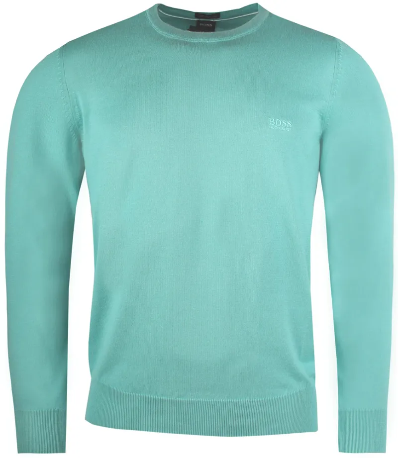 Hugo boss jumper green sales