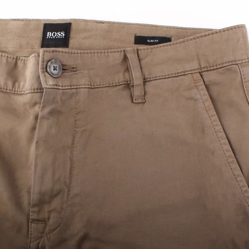 Hugo Boss Khaki Schino-Slim D Chinos at Pritchards