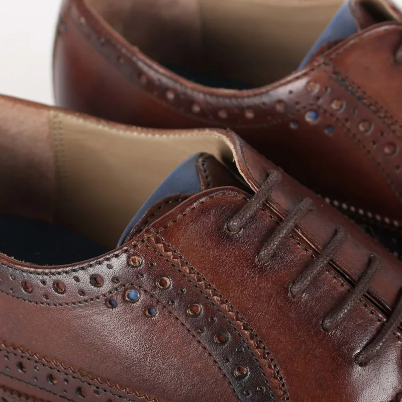 Oliver Sweeney Chestnut Fellbeck Leather Brogues at Pritchards