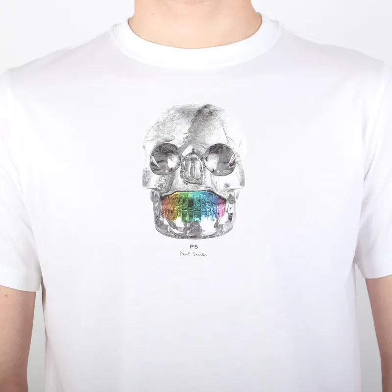 【関税込み】PS by Paul Smith ホワイト Skull Square Tシャツ White Skull Square T-shirt by PS by Paul Smith on Sale