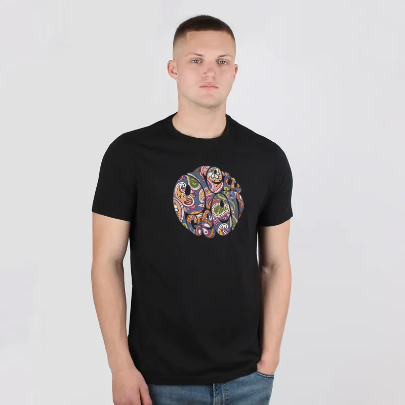 pretty green black paisley shirt